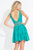 Rachel Allan Short - 4452 Two Piece Chiffon Ruffled Dress in Green