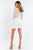 Rachel Allan Short - 4453 Two-Piece Long Sleeve Embellished Lace Dress in White