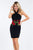 Rachel Allan - Haltered Beaded Cocktail Dress 4454 in Black