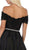 May Queen - MQ1639 Lace Off-Shoulder A-Line Dress In Black