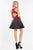 Rachel Allan Short - 4460 Two-Piece Beaded Mikado Dress in Red and Black