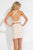 Rachel Allan Short - 4461 Two Piece Halter Embroidered Lace Dress in White and Neutral