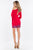 Rachel Allan Short - 4464 Floral Beaded Halter Jersey Sheath Dress in Red