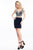 Rachel Allan Short - 4471 V-neck Two-Piece Cocktail Dress in Black