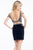 Rachel Allan Short - 4471 V-neck Two-Piece Cocktail Dress in Black
