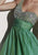Studio 17 - 12437 One Shoulder Bejeweled Empire Dress In Green