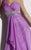 Studio 17 - 12442 One Shoulder Pleated Empire Dress In Purple