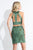Rachel Allan Short - 4476 Two Piece Embellished Sheath Dress in Green