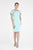 Saboroma - 4476 Beaded Off-Shoulder Cocktail Dress In Blue