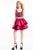 Rachel Allan Short - 4478 Two-Piece Beaded Satin Party Dress in Red