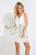 Rachel Allan Short - 4479 Two Piece Embroidered A-line Dress in White