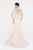 Saboroma - 4480 Embellished Off-Shoulder Trumpet Dress In Pink