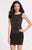 Alyce Paris - 4486 Crystal Ombre-Detailed Scoop Back Dress In Black