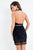 Rachel Allan Short - 4487 Haltered Two-Piece Short Dress in Black
