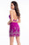 Rachel Allan Short - 4487 Haltered Two-Piece Short Dress in Purple