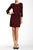 Muse - Chevron Print Cocktail Dress M3532M in Red