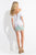 Rachel Allan Short - 4489 Off-Shoulder Jersey Cocktail Dress in White