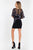 Rachel Allan Short - 4490 Butterfly Sleeve Floral Ornate Dress in Black