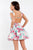 Rachel Allan Short - 4491 Two Piece Floral Print A-line Dress in Pink and Print