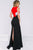 Multi-Color Asymmetrical Empire Evening Dress 39213