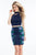 Rachel Allan Short - 4495 Beaded Two-Piece Cocktail Dress in Blue
