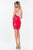 Rachel Allan Short - 4495 Beaded Two-Piece Cocktail Dress in Red