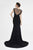 Saboroma - 4497 Fringed Cap Sleeve Sheer Lattice Sheath Gown In Black
