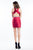 Rachel Allan Short - 4498 Haltered Mikado Cocktail Dress in Red