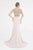 Saboroma - 4498 Two-Piece Beaded Illusion Jewel High Slit Gown In Pink