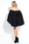 Rachel Allan Short - 4499 Bead Embellished Sheath Dress with Overlay in Black