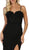 May Queen - MQ1673 Scallop Trimmed Lace Bustier Evening Gown In Black