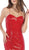 May Queen - MQ1600 Allover Sequin Strappy Back Evening Gown In Red