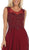 May Queen - MQ1620 Embellished Scoop Neck A-line Dress In Red