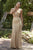 Jolene Collection - 18310 Deep V-neck Two-Piece Beaded Gown In Gold