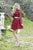 Jolene Collection - 17513 Long Sleeve Two-Piece Cocktail Dress In Red