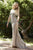 Jolene Collection - 18311 High Neck Embellished Sheath Gown In Silver and Neutral