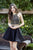 Jolene Collection - 17586 Two Piece Beaded Halter Cocktail Dress In Black