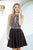 Jolene Collection - 17573 Beaded High Halter A-line Dress In Black