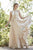 Jolene Collection - 18044 Beaded High Halter Satin A-line Dress In Neutral