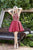 Jolene Collection - 17585 Beaded Sheer Halter A-line Dress In Red