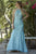 Jolene Collection - 18350 Halter Neck Beaded Net Mermaid Gown In Blue