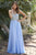 Jolene Collection - 18041 Strapless Beaded Sweetheart Chiffon Dress In Blue