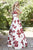 Jolene Collection - 18113L Floral Print Sweetheart Satin A-line Dress In White and Multi-Color