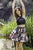Jolene Collection - 17539 Two-Piece Floral Short Party Dress In Black and Multi-Color