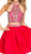 Gem Embellished Halter Two-Piece Cocktail Dress