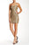 Aidan by Aidan Mattox - Sequined Semi-Sweetheart Sheath Dress 151A95920 in Gold