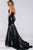 High Slit Long Sequin Dress 40436