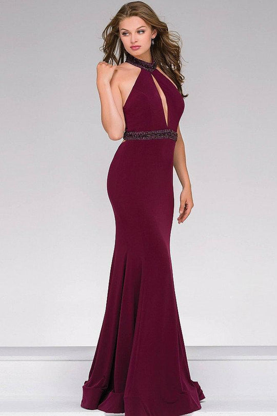 Beaded High Neck Prom Dress 45034