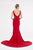 Saboroma - 4503 Beaded Illusion Paneled Plunging Gown