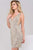 45060 Crystal Accented V-neck Dress